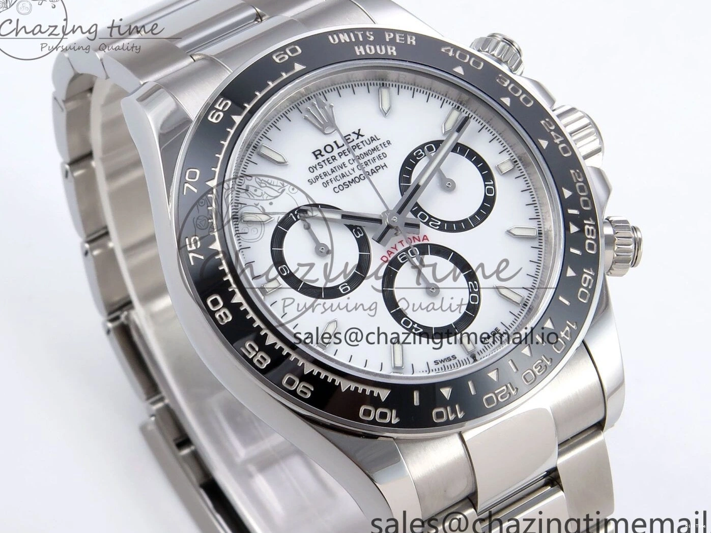 MiroTime 0323 Refined Daytona 126500 VSF 1:1 Best Edition 904L Steel White Dial on SS Braclet DD 1238